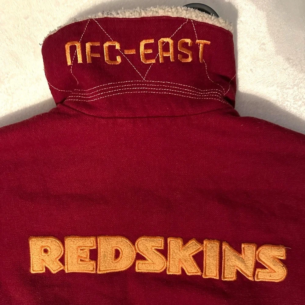 Rare Vintage Washington Redskins Kids L/XL Stadium Bomber Jacket Coat Sherpa